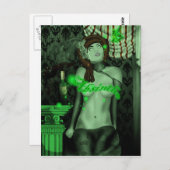 briefkaart groen snijpad (Voorkant / Achterkant)