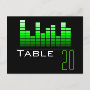 Briefkaart Groen Spectrum Analysator Table Number