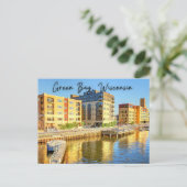 Briefkaart Groene Bay Wisconsin (Staand voorkant)