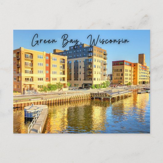 Briefkaart Groene Bay Wisconsin (Voorkant)