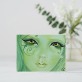 Briefkaart groene melkkoeien (Staand voorkant)