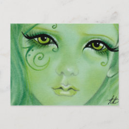Briefkaart groene melkkoeien
