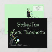 Briefkaart groeten van Salem Massachusetts Witch (Voorkant / Achterkant)