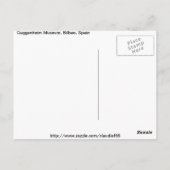 Briefkaart Guggenheim Museum (Achterkant)