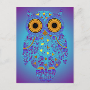 Briefkaart H00t Owl Blues