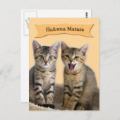 Briefkaart Hakuna Matata Kitten (Voorkant / Achterkant)