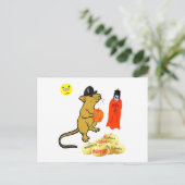 Briefkaart Halloween Mouse (Staand voorkant)