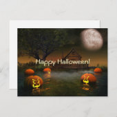 Briefkaart Halloween Spooky Scenes (Voorkant / Achterkant)