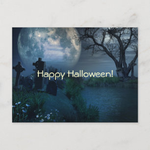 Briefkaart Halloween Spooky Scenes