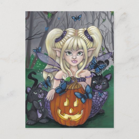 briefkaart "Halloween Sprite" (Voorkant)
