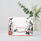 Briefkaart Halloween Witches (Staand voorkant)