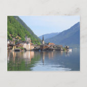 Briefkaart - Hallstatt, stad en meer, Oostenrijk (Voorkant)