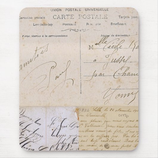  Briefkaart handschrift Mousepad Muismat (Voorkant)