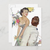 Briefkaart  Happy Announding-koppel (Voorkant / Achterkant)