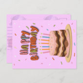 Briefkaart Happy Birthday (Voorkant / Achterkant)