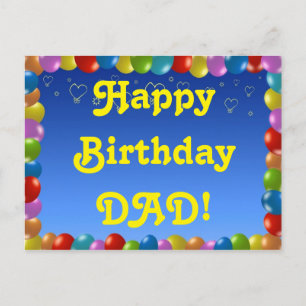 Briefkaart Happy Birthday Dad