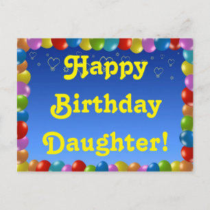 Briefkaart Happy Birthday Daughter