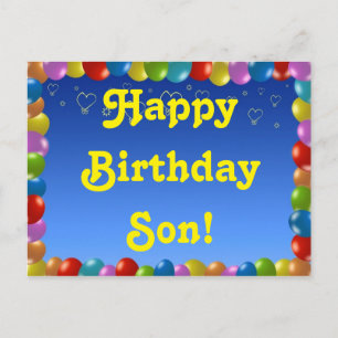 Briefkaart Happy Birthday Son