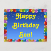 Briefkaart Happy Birthday Son (Voorkant)