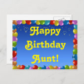 Briefkaart Happy Birthday Tante (Voorkant / Achterkant)