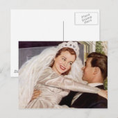 Briefkaart  Happy Bride Groom Paar Trouwen (Voorkant / Achterkant)