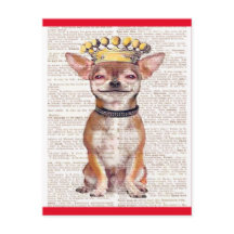 BRIEFKAART - HAPPY CHIHUAHUA-RED TRIM