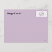 Briefkaart Happy Easter! Bunny Suit Hide Egg (Achterkant)