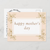 Briefkaart Happy Moederdag (Voorkant / Achterkant)