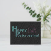 Briefkaart "Happy Postcrossover! Teksteffect" (Staand voorkant)