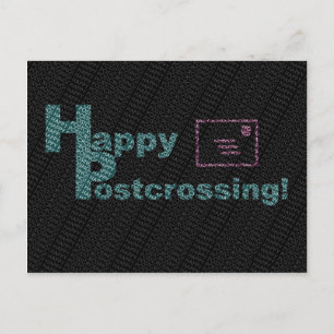 Briefkaart "Happy Postcrossover! Teksteffect"