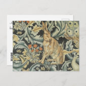 Briefkaart - Hare en vogels (Voorkant / Achterkant)