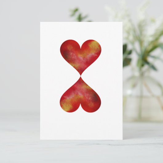 Briefkaart hart (Staand voorkant)