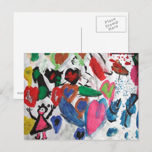 Briefkaart hart (Voorkant / Achterkant)