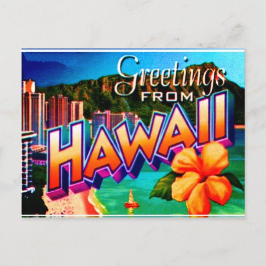 Briefkaart Hawaii (Voorkant)