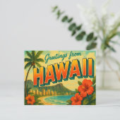 Briefkaart Hawaii (Staand voorkant)