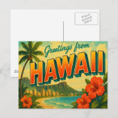 Briefkaart Hawaii (Voorkant / Achterkant)
