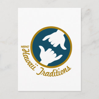 Briefkaart Hawaii Traditions Logo