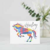 Briefkaart Healing Horse van Sherry Jarvis (Staand voorkant)