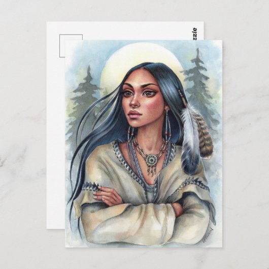 Briefkaart heilige feathers (Voorkant / Achterkant)