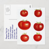 Briefkaart Heirloom Garden Tomaten Farmers Market (Voorkant / Achterkant)