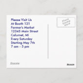 Briefkaart Heirloom Garden Tomaten Farmers Market (Achterkant)