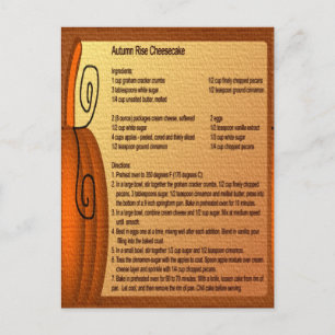 Briefkaart herfst Rise Cheesecake Recipe