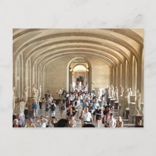 Briefkaart Het Louvre Museum in Summer, Parijs Fra