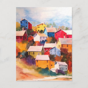 Briefkaart Hillside Village Houses