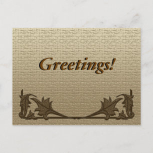 Briefkaart - Hoekstrijkijzers en linnen