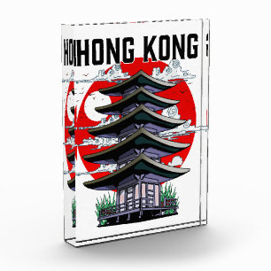 Briefkaart Hongkong Fotoblokken