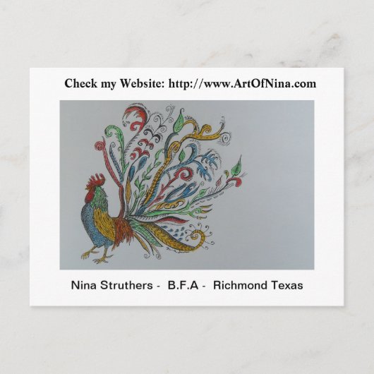 Briefkaart horizontale Sjabloon (Voorkant)