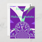 Briefkaart horizontale Sjabloon (Voorkant / Achterkant)