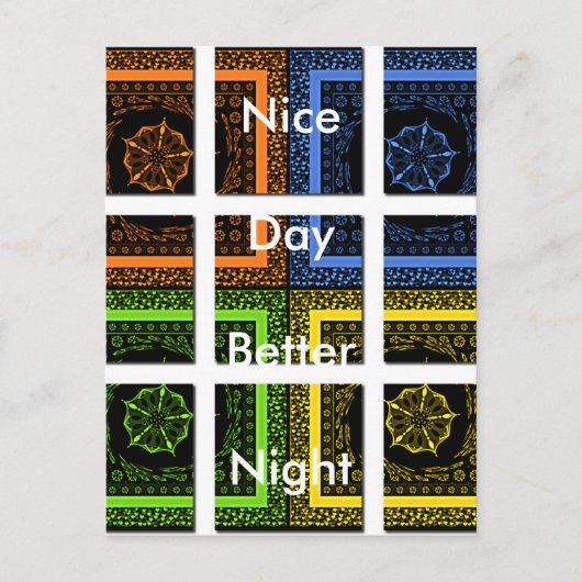 Briefkaart horizontale Sjabloon (Voorkant)