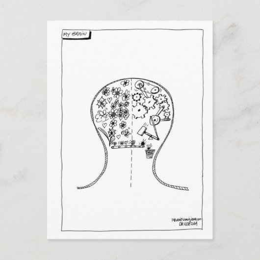 Briefkaart horizontale Sjabloon (Voorkant)